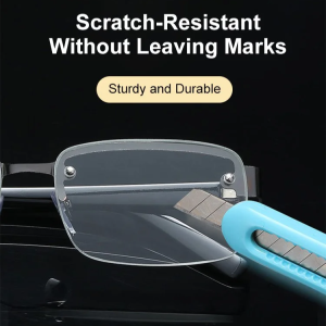 Smart Progressive Multifocal Presbyopic Glasses Flat metal frame jungle perforated glasses with prescription for presbyopia