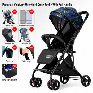 SG ️Ready stock️Foldable baby stroller can sit or lie down two-way lightweight foldable high-view baby stroller