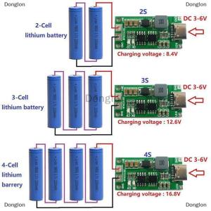 [COD] Donglon โมดูลบูสเตอร์1-4A ลิเธียมโพลิเมอร์ลิเธียมไอออนโมดูลชาร์จแบตเตอรี่ลิเธียมโพลิเมอร์ลิเธียมไอออน2S 3S 4S