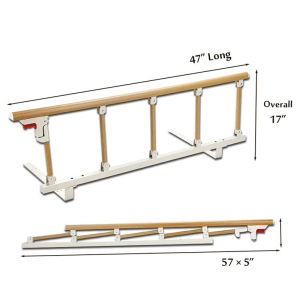 Bed Assist Rail For Seniors Bed Guard Railing Foldable Bed Side Rails Elderly Bed Side Guard To Prevent Falling Out Bed