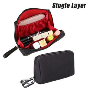 Tas Kosmetik Tas Tempat Makeup Portable Double Zip Alat Make Up Travel Pouch