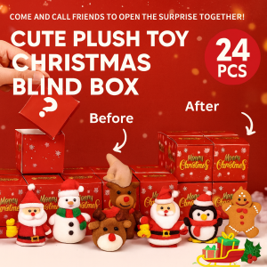 Christmas Blind Boxes Cute Cartoon Doll Keychain Bag Charm Pendant Children Christmas Holiday Gift