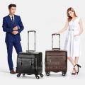 Vali du lịch Size 18 inch - Vali kéo thời trang chất liệu da cao cấp có khóa bảo mật và ngăn chống sốc máy tính. 