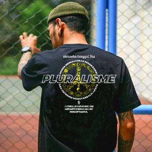 KAOS DISTRO PLURALISME BAJU DISTRO PLURALISME AGAMA BHINNEKA TUNGGAL IKA T-SHIRT DISTRO TOLERANCE GUSDUR
