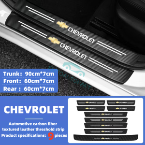 CHEVROLET Car Door Sill Stickers Trunk Threshold Anti-Scratch Decals 4Pcs 8Pcs 9Pcs  For chevrolet Accessories