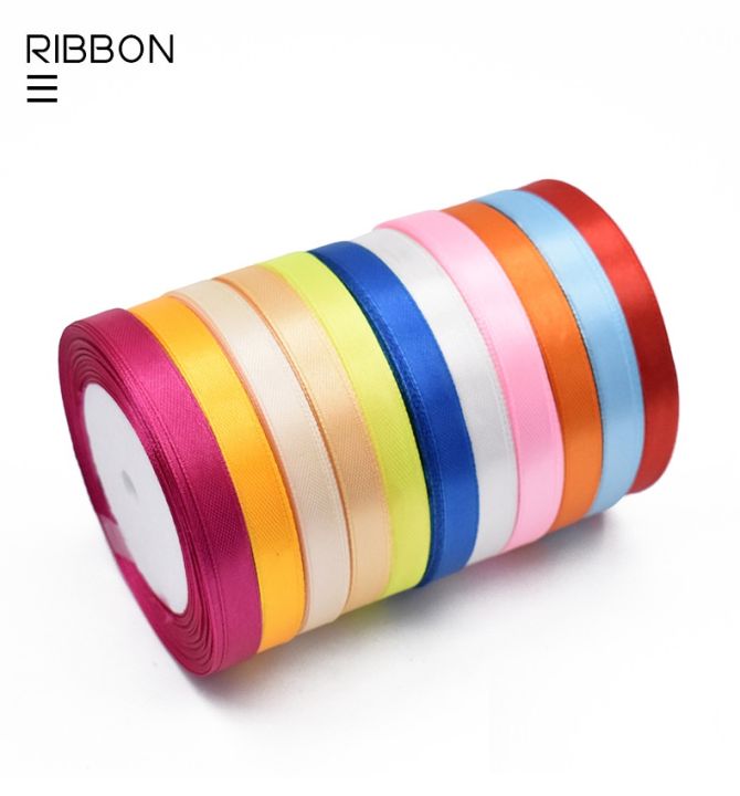 0.6cm 25yards Satin Ribbon Gift Wrapping Wedding Birthday Party ...