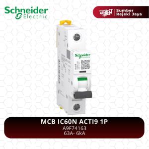 Schneider MCB IC60N ACTI9 1P 63A 6kA | A9F74163