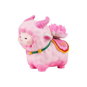 MAOMEI Kawaii Đồ trang trí để bàn hình con cừu Nhựa Phong cách Trung Quốc Tượng Cừu May Mắn Trang trí nhà cửa Văn hóa Hoàng đạo Máy tính để bàn tại nhà