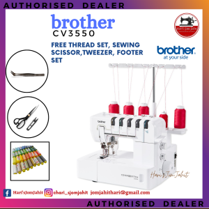 🔥TOP QUALITY🔥 Mesin Jahit Brother Coverstitch Interlock Portable CV3550 (FREE GIFT INCLUDED)