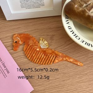 XHLXH Tulip Acetate Comb Animal Cartoon Hairdressing Combs Pointed Tail Comb Flower Makeup Comb Women