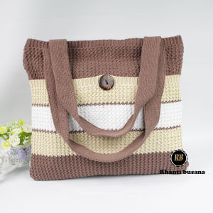 Tas rajut jinjing selempang wanita kekinian ukuran 34 cm x 36 cm besar jumbo murah banyak pilihan warna Tote bag  ibu ibu pengajian Others