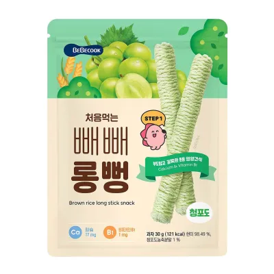 BebeCook My First Jumbo Rice Sticks (Green Grape)