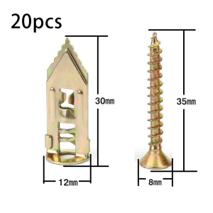 20Pcs Screws Expansion Nails Self-Tapping Screw Wall Anchors Fixing Tools