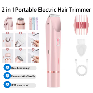 【🔥SG STOCK🔥】RICHMENTMALL Electric Razor Shaver Dual-Head Bikini Trimmer Hair Remover Body Shaver for Facial Epilator Hair Remover