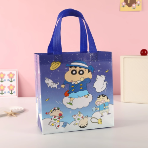 Túi quà túi vải dệt đa năng hoạt hình Shin cậu bé bút chì LILA TVAISHIN085