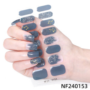 สติ๊กเกอร์แปะเล็บเท้าเจลสีทองแบบกึ่งหายสำหรับฤดูร้อนสติกเกอร์ติดเล็บสติกเกอร์รักษาเล็บรังสียูวีสติกเกอร์บำบัดภาพต้องใช้แสง UV