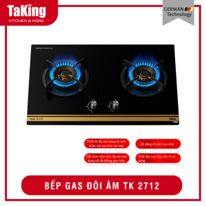 Bếp Gas Đôi Âm TaKing TK 2712 Nấu Ăn Nhanh Chóng Tiết Kiệm Gas Hiệu Quả