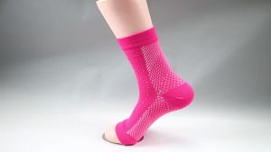 1Pair Nano Socks Neuropathy Socks Compression Sleeve For Ankle Swelling Plantar Fasciitis Sprain Neuropathy Nano Brace Women Men
