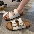 Julyya Sandals For MEN & Women Two-Strap With Adjustable Buckle Couple Flat Slippers. 