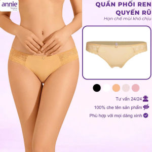 Quần lót nữ trơn viền ren annie QE8119 nữ tính mềm mại co giãn tốt ôm sát vòng 3 thấm hút thoáng mát có áo đồng bộ
