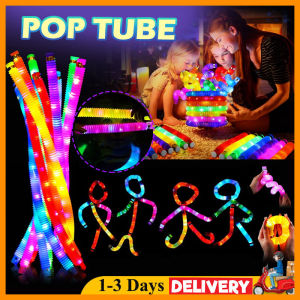 New Pop Light Tubes Sensory Fidget Toy Popular lamp tube Flash Light Autistic Children Stress Relief Toys DIY Tool Mainan Kanak Birthday Party Light