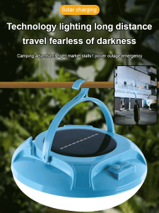 [Waterproof and Super Bright] Solar-Rechargeable Emergency Light UFO Light Waterproof Outdoor Portable Light Three-Level Dimming LED Light Camping Light