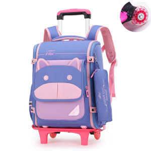 New Unicorn All-in-one 6-wheel Trolley Space School Bag Waterproof Wear-resistant Large-capacity Detachable Backpack