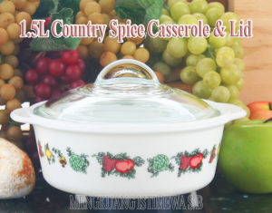 1.5L / 2.5L OPAL GLASS QUALITY HEAT RESISTANT CASSEROLE WITH LID LZ02098CS