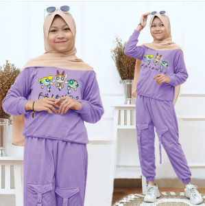 FEMMESHOPA- SETELAN ANAK - SETELAN ANAK TERBARU - SETELAN ANAK MUSLIM - FN SET KID PPFG