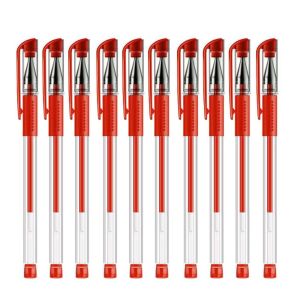GTRBFDS 10pcs 0.5mm Gel Pen Quick-dry Black/Blue/Red Ink Ballpoint Pen High Quality Smooth Writing Writing Tool Gift