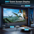 GOOJODOQ New touch screen Projector 4K 2023 WiFi projector  4k projector portable projector โปรเจคเตอร์  Android iOS wiFi HDMI projector portable double speaker Bluetooth เชื่อมต่อมือถือ คอมพิวเตอร์ iPad PS4 PS5. 