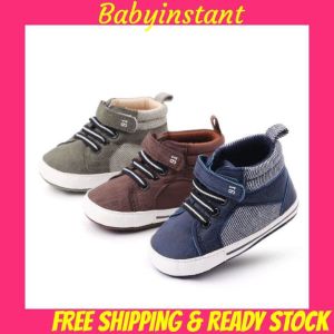 【Eh Shop 】BABY SHOES PREWALKER HI CUT NEWBORN INSTANT FASHION BOY SPORT CHILD KASUT BABY BUDAK LELAKI
