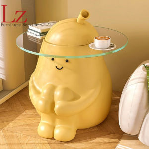 LZ-In the early morning hold a few small tea tables beside the pear and the floor decorations are ins style high-end living room tables and small household decorations