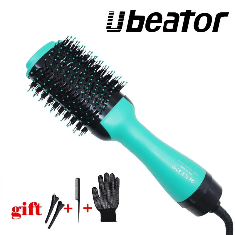 2021 gold hot air cool air brush comb hair curler hair dryer in