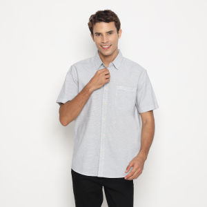 RBJ Kemeja Salur Printing Regular Fit Pria