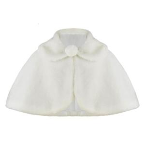 Luxurious Faux Furs Bridal Wrap Baby Girls Wedding Jackets Shawl Cropped Cape for Evening Parties and Daily Wear