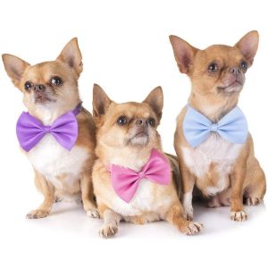 Pet Dog Bow Ties Collar Adjustable Cat Bow Ties Dog Bowtie Collar