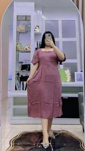 Daster Batik Syahrini Motif Polos Daster busui Baju batik Baju tidur Dress