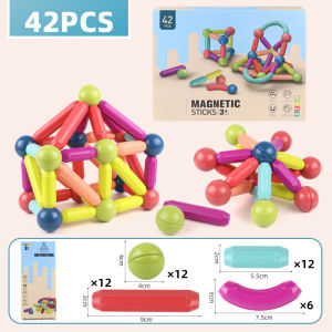 Mainan Magnetic Stick 130pcs Set 3D DIY Building Blocks Balok Susun Mainan Edukasi Anak