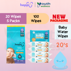 [BO5] 20s Hoppi WATER Wet Wipes 20s Bundle of 5