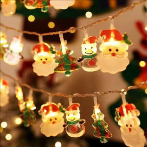 YESPERY 1.5M 3D Snowman Light String Christmas Decoration LED Light Xmas Tree Hanging Light Decor Party Supplie