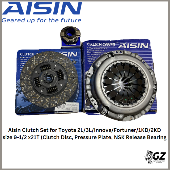 Clutch Kit / Set for Toyota 2L /3L / Innova / Fortuner / 1KD / 2KD size ...