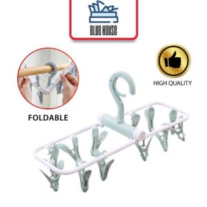 Jemuran Gantungan 12 Jepitan Sendok Handuk BH CD Hanger Multifungsi