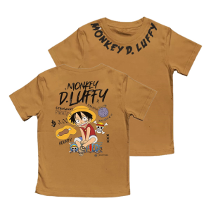 Kaos Anak umur 2-16 tahun Baju Kaos Atasan anak Tshirt POLOS Pakaian Anak Laki dan Perempuan Series Anime One Piece D Luffy Katun 30s