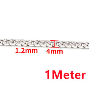 ใหม่โซ่สแตนเลสกันน้ำกันเหงื่อเครื่องประดับ DIY สร้อยคอโซ่เครื่องประดับสร้อยคอสร้อยข้อมืออุปกรณ์เสริมโซ่เสื้อผ้า