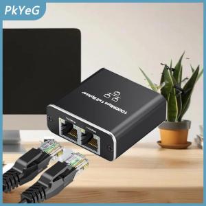 PkYeG Bộ chia Cáp mạng với một đến hai Bộ chia RJ45 truy cập internet đồng thời với một đến hai cổng Ethernet chuyển đổi Gigabit