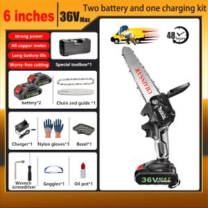 Makita Mini Chainsaw Cordless Electric Chainsaw 36V Battery Portable Chainsaw Rechargeable Chainsaw Electric High Power Mini Chain Saw Wood Fast Cutting Machine 6 Inch Handheld Chainsaw