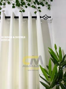 Madrazo`s Clarion Red Curtain Combination - SOLD PER PC - 10 RINGS / 5FT to 8FT LONG