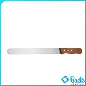 Baete 10inches Stainless Steel Bread Knife Wooden Handle Cake Slicer Pastry Cutter Baking Tools