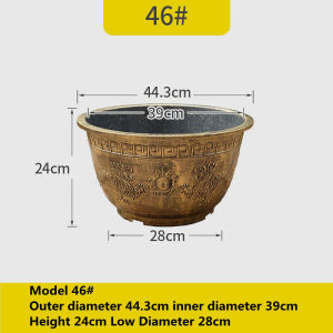 Big round upset hydroponic nonporous lotus basin water lily bowl lotus special plastic flower POTS large round Beautiful and durable